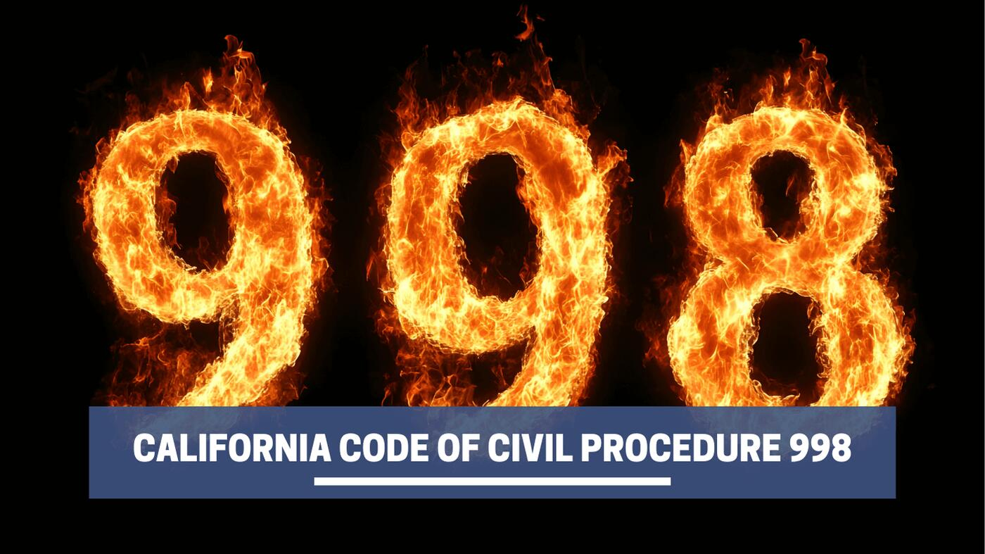 California Code of Civil Procedure 998